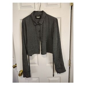 cute black backless reformation top